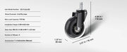 Load image into Gallery viewer, Amocart 2/3 inch Set of 5 Office Chair Wheels Replacement Computer Gaming Desk Universal Caster for Hardwood Floors and Carpet
