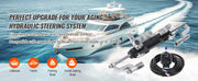 Load image into Gallery viewer, SucceBuy Hydraulic Outboard Steering Kit 90HP/150HP/300HP &amp; Helm Pump and 24FT/26Ft Hose for Single Station Single-Engine Boats
