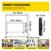 Load image into Gallery viewer, Amocart 2.4x2.4M Backdrop Background Stand Adjustable Telescopic Backdrop Banner Stand for Photocall Video Wedding Event Party
