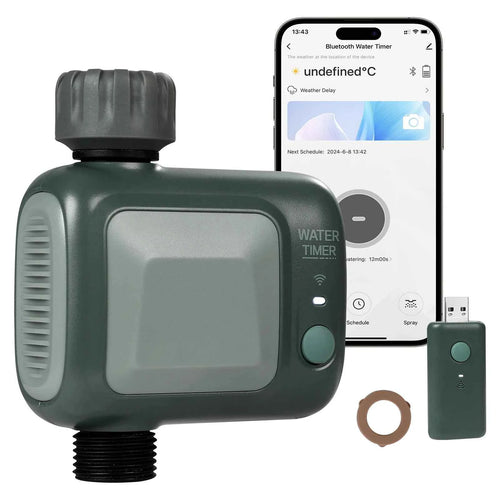 SucceBuy Minuteur d'arrosage WiFi, une ou deux sorties, Robinet d'eau intelligent avec contrôle APP/Commande vocale, IPX6 pour l'arrosage de jardin