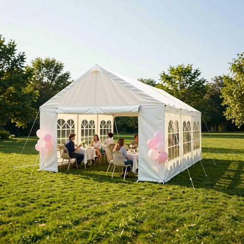 10'x20' Heavy Duty Waterproof Anti-UV Carport Car Canopy Outdoor Gazebo With Removable Sidewalls Commercial Party Tent for Wedding BBQ Outdoor Events