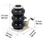 SucceBuy Triple Bag Air Jack 3 Ton (6600 lbs) Capacity Portable Pneumatic Car Jacks Heavy Duty & Quick Lifting for Garage Repair