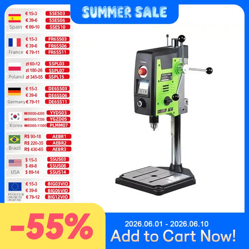 ALLSOME 6-Speed Benchtop Drill Press Drilling Machine