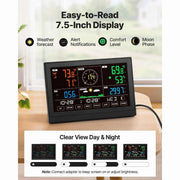 Load image into Gallery viewer, Amocart 5-in-1 Solar Powered Wi-Fi Weather Station for Weather Forecast, Wind Speed Direction, Temperature, Humidity, Rainfall
