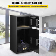 Load image into Gallery viewer, Amocart 33" Double Door Safe Deposit Box Secret Hidden Piggy Bank Steel Separate Storage Space Electronic Lock for Office Home

