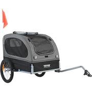 Load image into Gallery viewer, Amocart 88 lbs Dog Bike Trailer Pet Cart Bicycle Carrier with Wheels Coupler Reflectors Flag Collapsible to Store for Dogs
