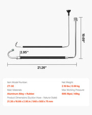 Load image into Gallery viewer, SucceBuy Suction Hose Tube and Reflux Line Sets AluminumAlloy an Rubber SuctionHose and Reflux Line Set Paint Sprayers Tool Part - AMOCART
