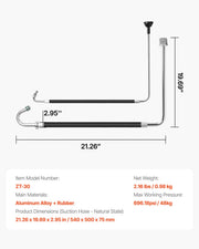 Load image into Gallery viewer, Amocart Suction Hose Tube and Reflux Line Sets AluminumAlloy an Rubber SuctionHose and Reflux Line Set Paint Sprayers Tool Part

