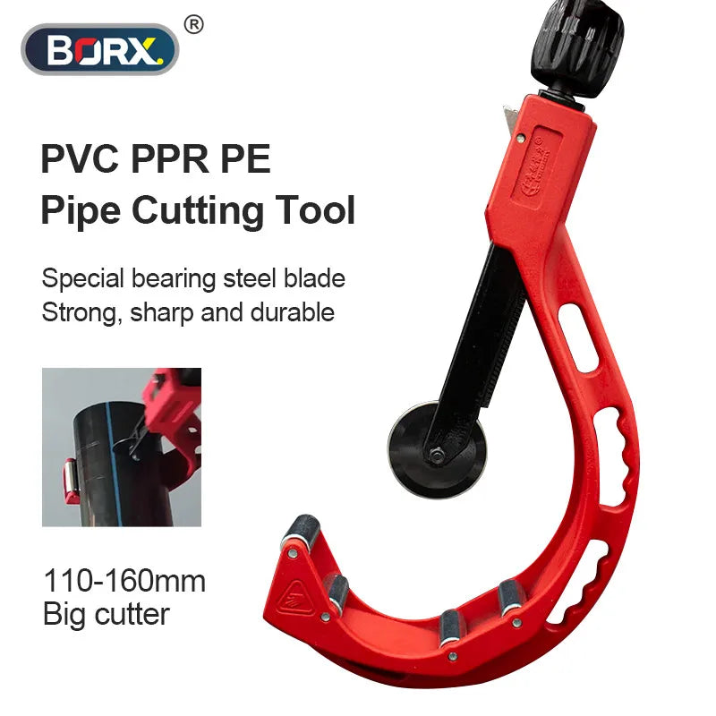 BORX PPR Pipe Cutter Portable Tube Cutter 14-65mm/110-160mm Dual-purpose Scissor for Copper Aluminum PVC PPR PE Tube Hand Tools