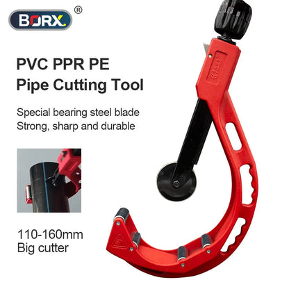 BORX PPR Pipe Cutter Portable Tube Cutter 14-65mm/110-160mm Dual-purpose Scissor for Copper Aluminum PVC PPR PE Tube Hand Tools