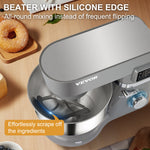 SucceBuy Stand Mixer Electric Dough Mixer with 6 Speeds LCD Screen Timing 5.8 Qt Stainless Steel Bowl Dough Hook Flat Beater