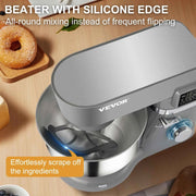 Load image into Gallery viewer, SucceBuy Stand Mixer Electric Dough Mixer with 6 Speeds LCD Screen Timing 5.8 Qt Stainless Steel Bowl Dough Hook Flat Beater - AMOCART
