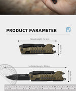 LETGOS Pocket Folding Knife, 22 in 1,Survival Gear EDC Rescue Tool with nylon sheath, Emergency, Camping, Hunting, Gift for dad