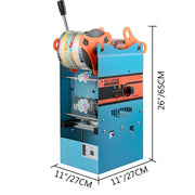 Load image into Gallery viewer, SucceBuy Manual Cup Sealer Machine 300-500 Cup/h with Heating Technology Boba Tea Cup Sealing Machine for 90/95mm Cup Diameter

