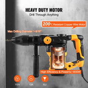 Load image into Gallery viewer, Amocart 1600W Rotary Hammer Drill Max Drilling 42mm 3 Modes Max Corded Demolition Chipping Metal Concrete Breaker Jackhammer
