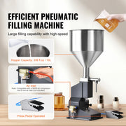 Load image into Gallery viewer, SucceBuy 5-50/100 ml A02 pneumatique/manuel pâte liquide Machine de remplissage bouteille liquide re
