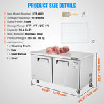 SucceBuy 72" Commercial Refrigerator Sandwich & Salad Prep Table 20Cu.Ft Food Prep Frost Free Refrigerator for Restaurant Bar