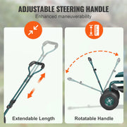 Load image into Gallery viewer, SucceBuy Garden Cart Rolling Workseat with Wheels Gardening Stool for Planting 360Degree Swivel Seat Wagon Scooter with Steering
