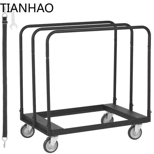 Amocart 1500LBS Drywall Sheet Cart Panel Dolly with Deck & 5