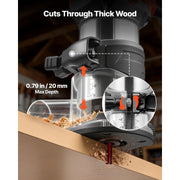 Load image into Gallery viewer, SucceBuy Wood Router 1HP 710W Variable Speed Palm Router Tool with Soft Start Fixed Base &amp;1/4-Inch Collet for Woodworking Corded - AMOCART
