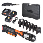 SucceBuy Press Tool 18V Electric Pipe Crimping for 1/2” 3/4” 1”1-1/4" 1-1/2"2" Copper Pipes Press Tool with Brushless Motor