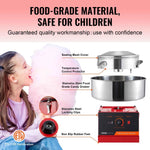 Amocart Electric Cotton Candy Machine Candy Floss Maker Commercial Cotton Candy Machine with Stainless Steel Bowl Sugar Scoop