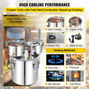 Bild in Galerie-Viewer laden, SucceBuy 50L Alcohol Water Distiller Bottle Moonshine Equipment Stainless Steel Brewing Machine for Whisky Wine Beer Dispenser
