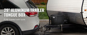 Bild in Galerie-Viewer laden, SucceBuy Trailer Tongue Box Aluminum Alloy Tongue Box Tool Chest Heavy Duty Trailer Box Utility Trailer Tongue Box for Pickup

