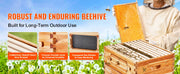 Load image into Gallery viewer, SucceBuy Bee Hive Deep Box Starter Kit 100% Beeswax Coated Natural Cedar Wood Langstroth Beehive Kit Transparent Acrylic
