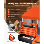 SucceBuy Chicken Nesting Boxes Metal Egg Laying Boxes with Protective Collection Lids Roll Out Nesting Box Easy Assemble for Hen