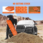 Amocart 10 TON Traction Boards with PP Material Recovery Boards for Off-road Vehicle Car Pickup SUV RV Pair Tire Traction Mats