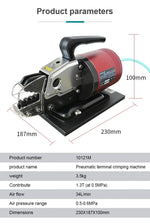 Zten Pneumatic Terminal Crimping Machine Tool 1.3T Terminal Crimper Pliers Tool with Crimping Die For Optional With Foot Touch