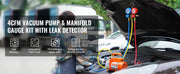 Bild in Galerie-Viewer laden, Amocart 3.5CFM 4CFM Single Stage Rotary Vane HVAC Air AC Vacuum Pump &amp; A/C Refrigerant Kit Manifold Gauge Set Air Conditioning
