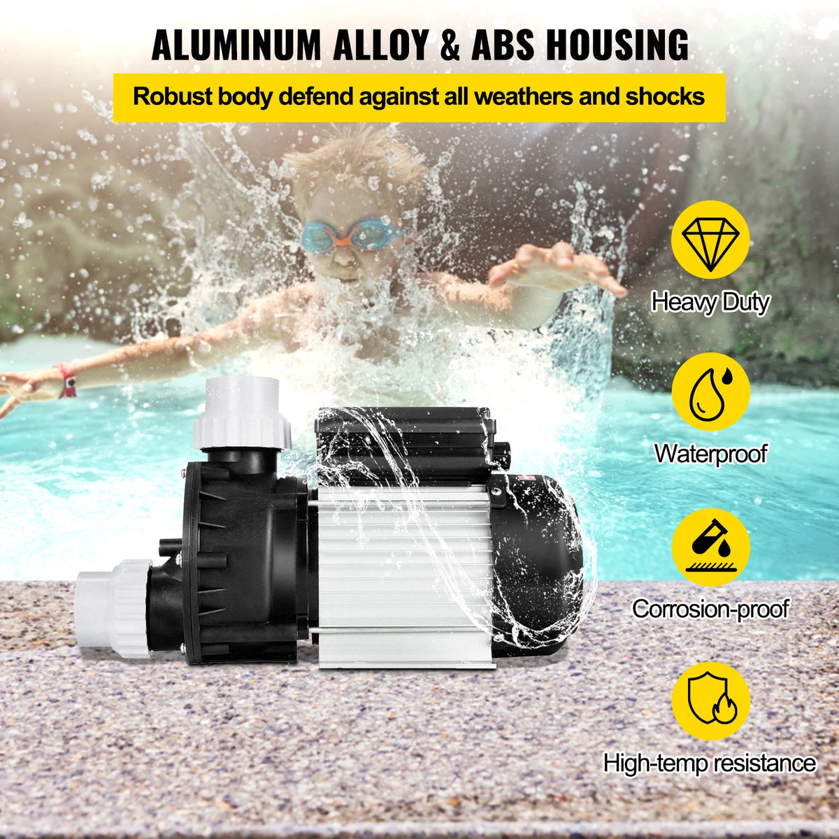 SucceBuy Whirlpool Circulation Pump SPA Pump 1/2 HP 110V 370W Hot Tub Pump For Above Ground Pool Water Circulation Swimming Pool Pump Amocart