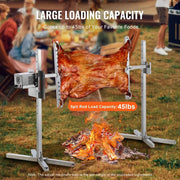 Load image into Gallery viewer, SucceBuy Electric BBQ Rotisserie Grill Kit Automatic 42W Motor Height Adjustable Universal Roaster Stand Spit Rod w/ Heat Shield
