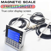 Load image into Gallery viewer, 3 Axis LCD DRO Magnetic Linear Displacement Scale Sensor for CNC Machine Tooling Metal Digital Display Measuring Device
