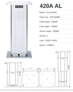Electric Table Lift Tatami Column 12V 24V DC Motor Control Support Pillar Aluminum 100kg Load Adjustable Desk Platform Actuator