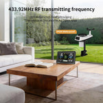 Professional Wi-Fi Wireless Weather Station with 7-in-1 Outdoor Weather Sensor, Large Full-Color LCD, 433MHz, 300ft Range, App