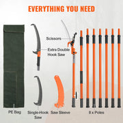 Load image into Gallery viewer, Amocart Manual Pole Saw Extendable Tree Pruner Sharp Steel Blade for Branches Trimming with Lightweight Aluminum Alloy Handle
