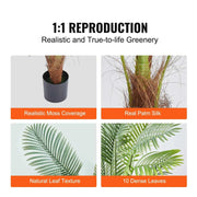 Load image into Gallery viewer, Amocart Artificial Palm Tree 4/5/6 FT Faux Plant Secure PE Material &amp; Anti-Tip Tilt Protection Low-Maintenance Plant for Home
