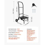 Charger l'image dans la visionneuse de galerie, SucceBuy 150LBS Folding Chair Rack Metal Chair Storage Cart with Rubber Wheels Push-Style Chair Holder for Stacking 10 Chairs
