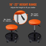 Amocart Mechanic Stool 250 LBS Rolling Pneumatic Creeper Garage/Shop Seat Padded Rolling Workshop Stool for Garage Auto Repair