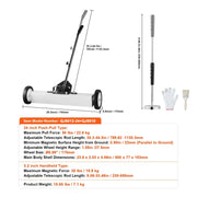 Load image into Gallery viewer, Amocart 36-Inch Magnetic Sweeper with Wheels 55 lbs Capacity  Telescoping Magnetic Pickup Tool Adjustable for Workshop Garage
