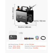 Load image into Gallery viewer, SucceBuy Airbrush Kit Air Brush Kit with Air Compressor and Tank 1 Dual-Action Airbrush with 1 Tip for Cake Decorating Nail Art
