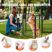 Bild in Galerie-Viewer laden, Amocart Dog Playpen 8 Pcs 24x24in Panels Foldable Metal Pet Exercise Pen Dog Fence Indoor Outdoor Pen with Door for Dogs, Cats
