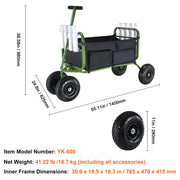 Charger l'image dans la visionneuse de galerie, SucceBuy Chariot de pêche de plage 136 kg Chariot pliable marin avec 4 roues de 28 cm 8 supports de canne Chariot de quai pour pique-nique sur le sable
