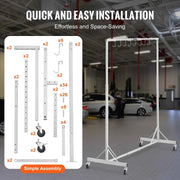 Load image into Gallery viewer, Amocart 66 lbs Painting Drying Rack 5 ft-7 ft Adjustable Height Automotive Paint Auto Body Stand for Auto Repair Shops
