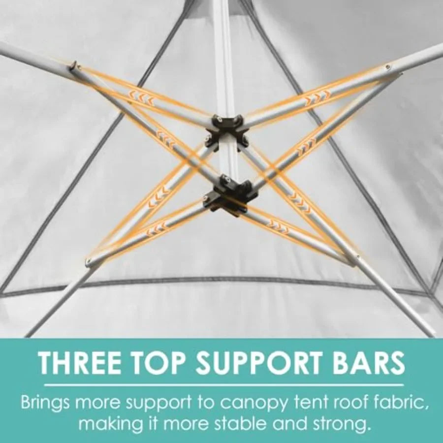 10x20ft Pop up  Tent w/6 Sidewalls Heavy Duty Wedding Party Tent Height Adjustable Large Commercial Gazebo  Sun Protection Shel