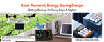 Amocart 7-in-1 Wi-Fi Weather Station 7.5 in Color Display + Solar Wireless Outdoor Sensor Alarm Alerts for Temperature Humidity
