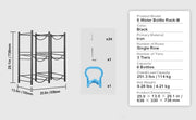 Charger l'image dans la visionneuse de galerie, SucceBuy Porte-bidon d'eau à 3/4/5 niveaux en fer, support pour bouteille d'eau à double/simple rangée, installation facile pour cuisine, bureau, salon
